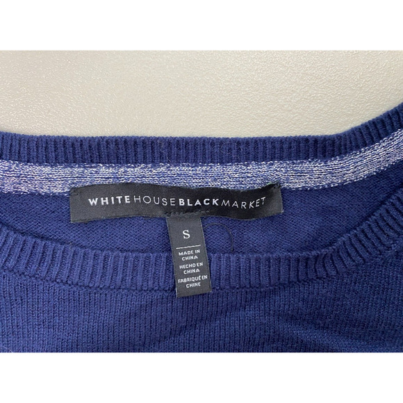 WHBM Cashmere Blend Sweater Womens Small Cheers Bling Holiday Christmas Party - Picture 11 of 16